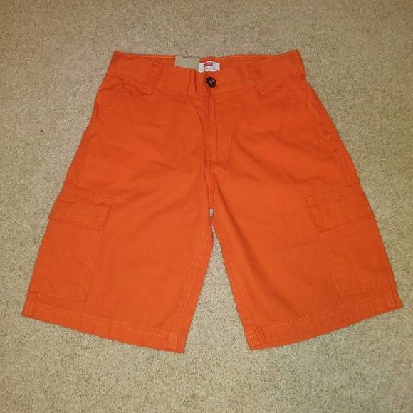orange levi shorts